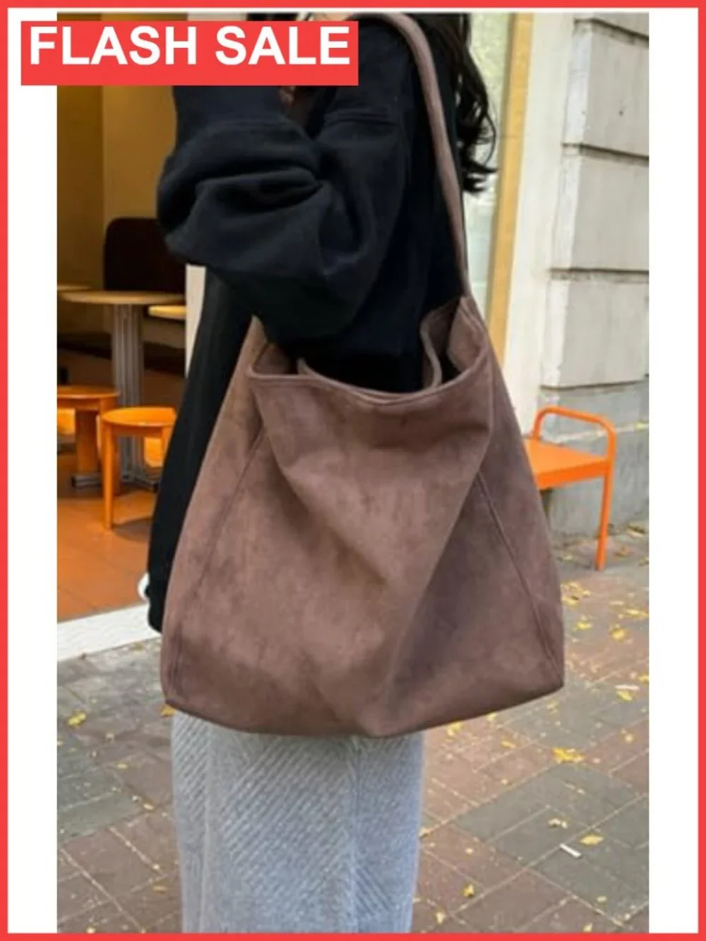 Corduroy Suede Hobo Bag Slouchy Shoulder Crossbody Tote Purse Handbag